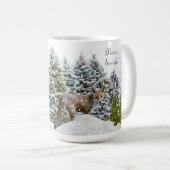 Winter Wonderland Fox / Wildlife Coffee Mok (Voorkant rechts)