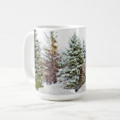 Winter Wonderland Fox / Wildlife Coffee Mok (Voorkant links)