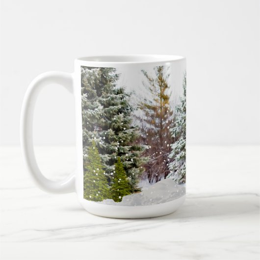 Winter Wonderland Fox / Wildlife Coffee Mok (Links)