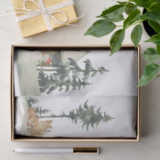 Winter Wonderland Foxes Decoupage Tissuepapier (Geschenk)