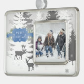 Winter Wonderland Framed Ornament - blauw (Links)