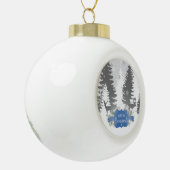 Winter Wonderland Framed Ornament - blauw (Links)