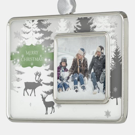 Winter Wonderland Framed Ornament - Groen (Links)