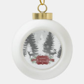 Winter Wonderland Framed Ornament - Rood (Voorkant)