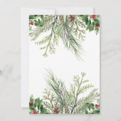 Winter Wonderland Framed Wreath Berry Baby shower Kaart (Achterkant)