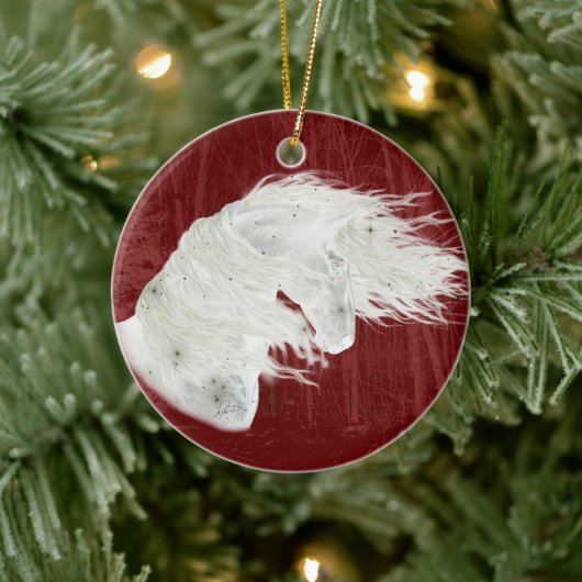 Winter Wonderland Friese Paard 3 Ornament (Boom)