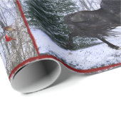 Winter Wonderland Friese paard inpakpapier (Rol Hoek)