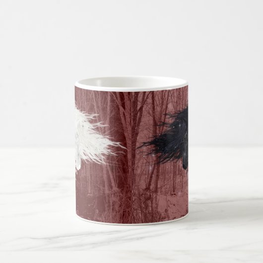 Winter Wonderland Friesian Horse 2-Sided Mug Koffiemok (Center)