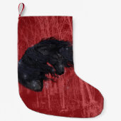 Winter Wonderland Friesian Horse 2 Stocking Kleine Kerstsok (Voorkant)
