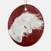 Winter Wonderland Friesian Horse 3 Ornamant Keramisch Ornament (Links)