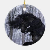 Winter Wonderland Friesian Horse Ornament (Achterkant)