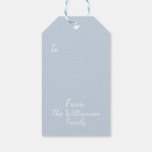 Winter Wonderland Frosted Lake Snowy Forest Cadeaulabel (Achterkant)