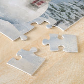 Winter Wonderland Frosty Sneeuwman Waterverf Legpuzzel (Zijkant)