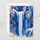 Winter Wonderland, Frozen Herfst, Kerst volkskunst Feestdagenkaart (Voorkant / Achterkant)