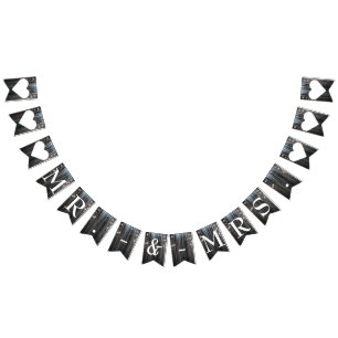 Winter Wonderland Frozen Ice Mr. & Mrs. Wedding Vlaggetjes