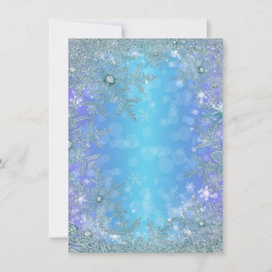 Winter Wonderland Frozen verjaardagsfeestje Kaart (Achterkant)