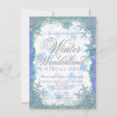 Winter Wonderland Frozen verjaardagsfeestje Kaart (Voorkant)