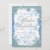 Winter Wonderland Frozen verjaardagsfeestje Kaart (Voorkant)