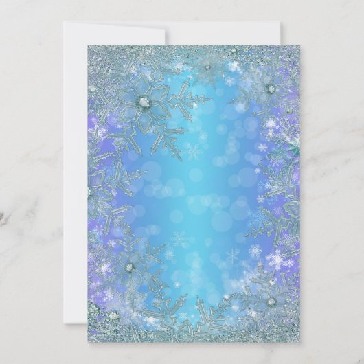 Winter Wonderland Frozen verjaardagsfeestje Kaart (Achterkant)