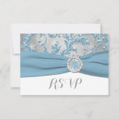 Winter Wonderland, GEDRUKTE GESP bruiloft RSVP 4 (Voorkant)