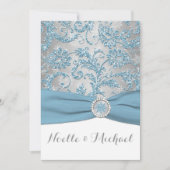 Winter Wonderland, GEDRUKTE kristallen gesp uitnod Kaart (Voorkant)