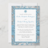 Winter Wonderland, GEDRUKTE kristallen gesp uitnod Kaart (Achterkant)