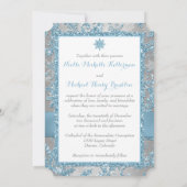 Winter Wonderland, GEDRUKTE kristallen gesp uitnod Kaart (Achterkant)