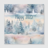 winter wonderland - Gelukkig 2025 magnetische kaar (Voorkant)