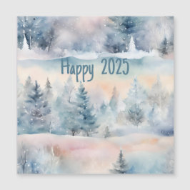 winter wonderland - Gelukkig 2025 magnetische kaar