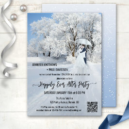 Winter Wonderland gelukkig ooit na bruiloft Kaart