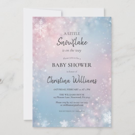 Winter Wonderland Genderneutraal Baby shower Kaart (Voorkant)