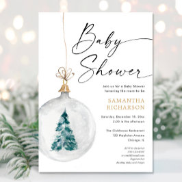 Winter wonderland genderneutraal baby shower kaart