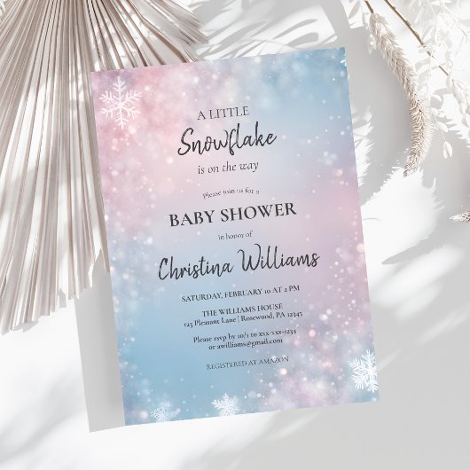 Winter Wonderland Genderneutraal Baby shower Kaart