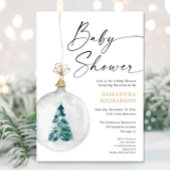 Winter wonderland genderneutraal baby shower kaart