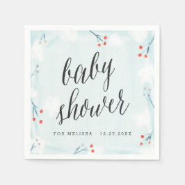 Winter Wonderland Gepersonaliseerd Baby shower Nap Servet