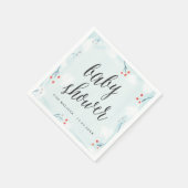 Winter Wonderland Gepersonaliseerd Baby shower Nap Servet (Hoek)