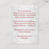 Winter Wonderland, Gevoegde harten invoegen - Rood Informatiekaartje (Achterkant)