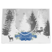 Winter Wonderland Gift Bag - Blue Groot Cadeauzakje (Voorkant)