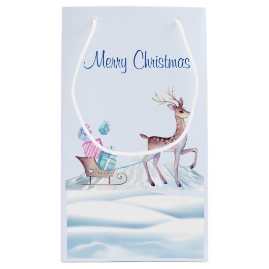 Winter Wonderland Gift Bag Klein Cadeauzakje (Achterkant)