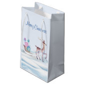 Winter Wonderland Gift Bag Klein Cadeauzakje (Achterkant Gekanteld)