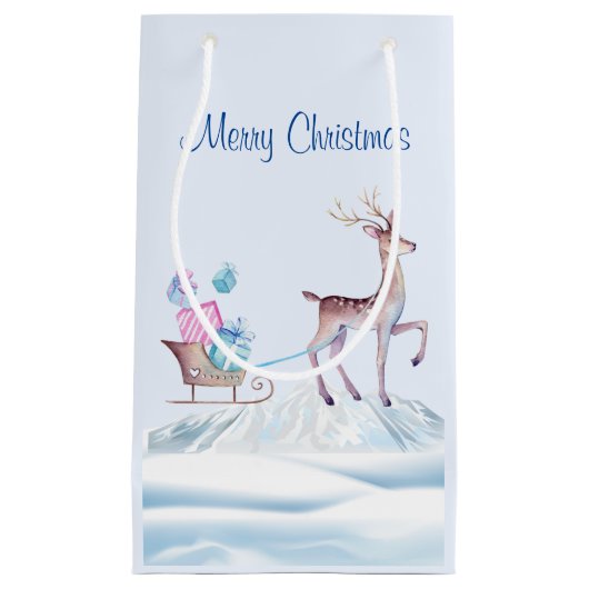 Winter Wonderland Gift Bag Klein Cadeauzakje (Voorkant)