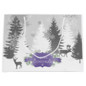 Winter Wonderland Gift Bag - Paars Groot Cadeauzakje (Voorkant)