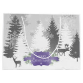 Winter Wonderland Gift Bag - Paars Groot Cadeauzakje (Achterkant)