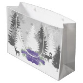 Winter Wonderland Gift Bag - Paars Groot Cadeauzakje (Achterkant Gekanteld)