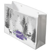 Winter Wonderland Gift Bag - Paars Groot Cadeauzakje (Voorkant Gekanteld)
