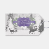 Winter Wonderland Gift Label - Paars Cadeaulabel (Voorkant (Horizontaal))