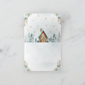 Winter wonderland Gingerbread Baby Shower Bedankkaart (Binnen)