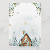 Winter wonderland Gingerbread Baby Shower Kaart (Achterkant)