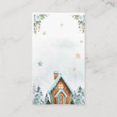 Winter wonderland Gingerbread diaper raffle card Informatiekaartje (Achterkant)