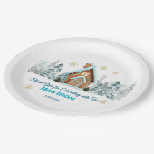 Winter wonderland Gingerbread Papieren Bordje (Gekanteld)